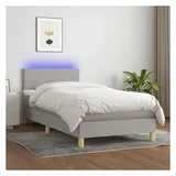 vidaXL Boxspringbett 100 x 200 cm Hellgrau