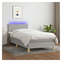 vidaXL Boxspringbett 100 x 200 cm Hellgrau