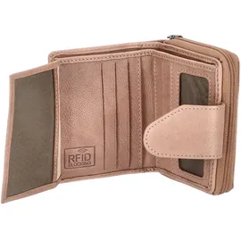 The Skandinavian Brand Leder Geldbörse Hochformat beige