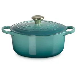 Le Creuset Signature Bräter 24 cm rund bleu riviera