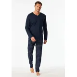 SCHIESSER Pyjama Fine Interlock Blau 52