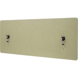 MCW Akustik-Tischtrennwand MCW-G75, Büro-Sichtschutz Schreibtisch Pinnwand, doppelwandig Stoff/Textil ~ 60x140cm grün
