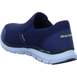 SKECHERS Herren Flex Advantage 4.0 Tuscan Sneaker, Navy Mesh Pu Lime Trim, 45 EU