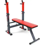 K-Sport K-Sport: Multifunktionale Trainingsbank bis 250kg belastbar I 3 stufig verstellbare Krafttrainingbank mit Langhantel-Ablage I zusammenklappbar, inkl. E-Book