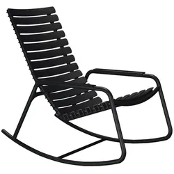 ReCLIPS Outdoor Schaukelstuhl schwarz, Armlehnen Aluminium