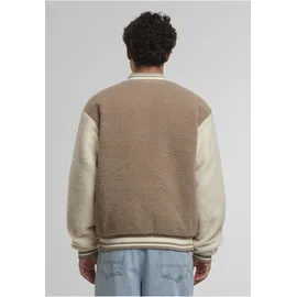 URBAN CLASSICS Teddy Collegejacke Dunkeltaupe 3XL