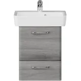 Pelipal Waschplatz Quickset 328 Graphit Struktur quer NB 50 cm