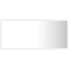 vidaXL LED-Badspiegel Hochglanz-Weiß 90x8,5x37 cm Acryl