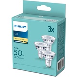 Philips Classic LED Reflektor GU10 4.6-50W/827, 3er-Pack (929001215253)