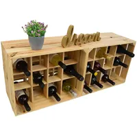 Kistenkolli Altes Land Flaschenregal 2er Set 12er Natur Holz