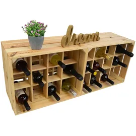 Kistenkolli Altes Land Flaschenregal Henry 2er Set Natur