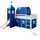 Homestyle4u Hochbett 90x200 mit Vorhang Turm Tunnel Blau, Holz, Kinder- & Jugendzimmer, Kindermöbel, Kinderbetten, Hochbetten