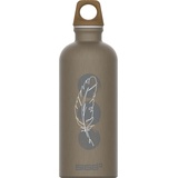Sigg Trinkflasche MyPlanet Lighter (0.6 L), klimaneutrale und auslaufsichere Trinkflasche, federleichte Trinkflasche aus Aluminium, Braun