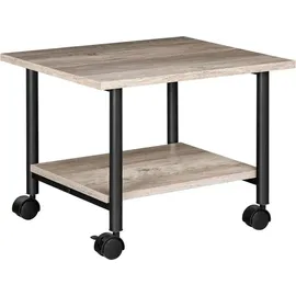 luxuskollektion Druckertisch mit arretierbaren Rollen und 2 Ebenen, Industrie-Design