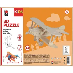 Marabu KiDS 3D Puzzle "Flugzeug Doppeldecker", 25 Teile