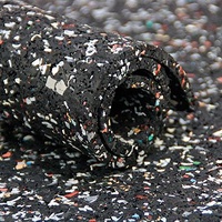 FORMAT Gummi-Recycling-Matte schw./farb, 8mm, 1,5x5m