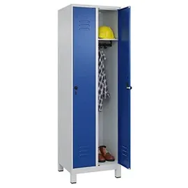Californian Products CP Spind Classic Plus enzianblau, lichtgrau 080010-20 S10003, 2 Schließfächer 60,0 x 50,0 x 195,0 cm