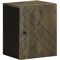 VidaXL Bad-Wandschrank Schwarz 38x33x48 cm Massivholz Mango