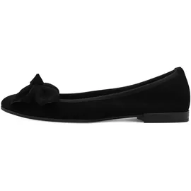 TAMARIS Damen, Ballerina Leder flach, schwarz, 37 EU