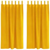 vidaXL Verdunkelungsvorhänge 2 pcs Senfgelb 140 x 175 cm