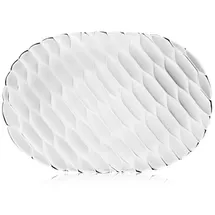 Kartell Jellies Family Tablett, Plastik, Glasklar, 40 x 36.5 x 1.5 cm
