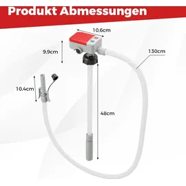 veftbltrem COSTWAY Kraftstoff Umfüllpumpe mit Auto-Stopp-Sensor, elektrische Kraftstoffpumpe 3,2 GPM 3 Größen Adaptern & Schlauch, für Diesel, Öl, Benzin