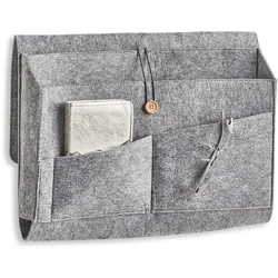 Aufbewahrungstasche ZELLER PRESENT "Couch-Organizer, Filz, grau", grau, B:40cm H:7cm T:30cm, Filz, Taschen