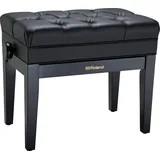 Roland Klavierbank in Hochglanz-Ebenholz-Ausführung mit Vinyl-Sitz und Aufbewahrungsfach für Partituren – RPB-500PE, Poliertes Ebenholz, 64.5 x 37.5 x 25 cm