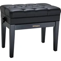 Roland Klavierbank in Hochglanz-Ebenholz-Ausführung mit Vinyl-Sitz und Aufbewahrungsfach für Partituren – RPB-500PE, Poliertes Ebenholz, 64.5 x 37.5 x 25 cm