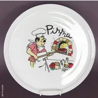 Pizzateller weiß Steingut H/D: ca. 2x30 cm - Weiss