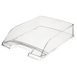 Briefkorb, für A4, grau-transparent, 52260092, mehrfach übereinander stapelbar