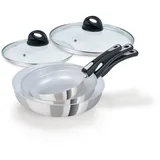 Genius Cerafit Steel Pfannen-Set 5-tlg. 20 cm + 24 cm + 28 cm