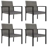 vidaXL Gartenstuhl 58,7 x 67,7 x 36 cm grau 4 St.