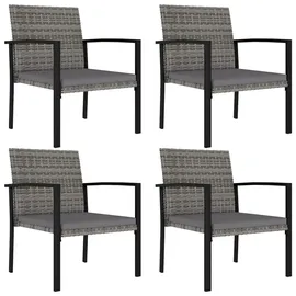 vidaXL Gartenstuhl 58,7 x 67,7 x 36 cm grau 4 St.