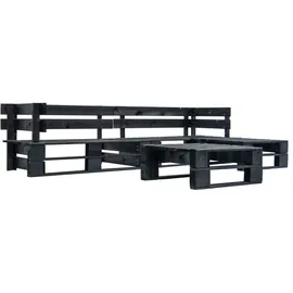 vidaXL Garten-Lounge-Set 4-tlg. grau