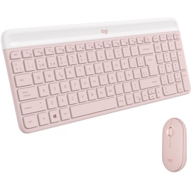 Logitech MK470 Slim Combo Tastatur Maus enthalten RF Wireless QWERTY Pink,