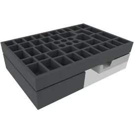 FELDHERR Schaumstoff-Set - Organizer kompatibel mit Warhammer Quest: Die verfluchte Stadt - Brettspielbox