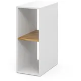 Vicco PC-Schrank Weiß, Honigeiche, Holzwerkstoff, 2 Fächer, Rechteckig, 28.5x72x50 cm