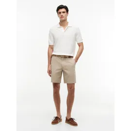 Tommy Hilfiger Chinoshorts TOMMY HILFIGER "DOVER 8" ESS TWILL SHORT", Herren, Gr. 32, N-Gr, batique khaki, Web, Obermaterial: 97% Baumwolle, 3% Elasthan, gerade kniefrei, Hosen Chinoshorts, Twill-Shorts mit 20 cm Schrittlänge
