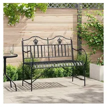 vidaXL Gartenbank 103,5 x 59 x 89 cm Schwarz