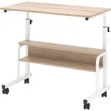 Vicco Schreibtisch Bica, 80 x 40 cm, Weiß/Sonoma - Weiß