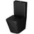 doporro S112T Stand-WC mit WC-Sitz Schwarz matt spülrandlos