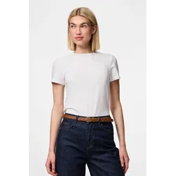 Avery Leder geflochten Slim Gürtel - Cognac - PIECES