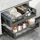 Ausziehbarer Schrank Organizer, Küchenschrank Organizer Ausziehbar, Spülenunterschrank, Für Küche,Unterschrank,Speisekammer, Unterbau Küche Schrank Organizer Schieberegal Unter Dem Waschbecken ( Size