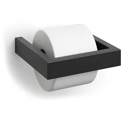 ZACK Toilettenpapierhalter LINEA aus Edelstahl matt schwarz für Wandmontage