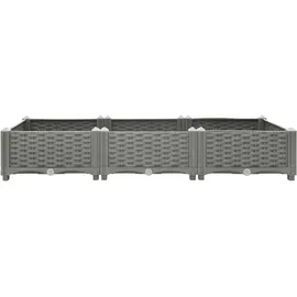 vidaXL Hochbeet 120 x 40 x 23 cm Grau