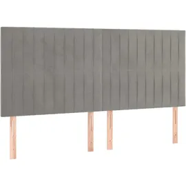 vidaXL Boxspringbett 180 x 200 cm Hellgrau