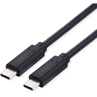 Value USB 2.0 Kabel, C-C, ST/ST, 100W, schwarz, 1