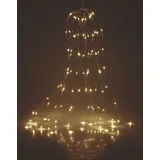 Spetebo Draht Lichterkette - warm weiß / 160 LED - Deko Weihnachts Leuchtdraht Batterie betrieben