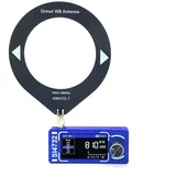 RANRAO SI4732 Mini-Radio FM/AM (für MW und SW), SSB-Unterstützung, 4,8 cm IPS-Display, eingebauter Akku, verstellbare Hintergrundbeleuchtung (schwarze Schleifenantenne)